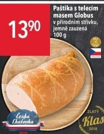 Paštika s telecím masem Játrovka Globus