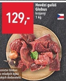Hovězí maso na guláš Globus