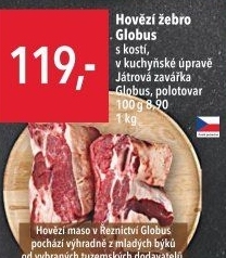 Hovězí žebra s kostí Globus