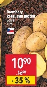 Brambory konzumní pozdní