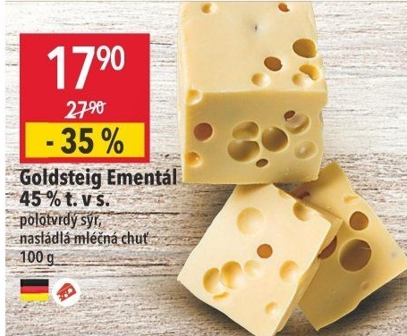 Sýr Ementál 45% Goldsteig