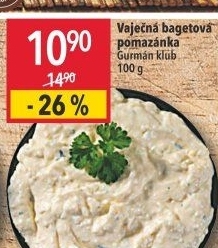 Bagetová vajíčková pomazánka