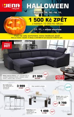 akční leták Jena nábytek 29.10.2018-18.11.2018