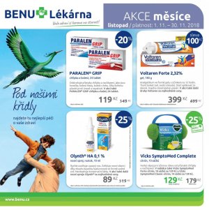 akční leták BENU Lékárna 1.11.2018-30.11.2018