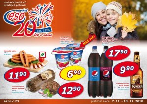 akční leták ESO MARKET 7.11.2018-18.11.2018