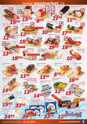 akční leták ESO MARKET 7.11.2018-18.11.2018