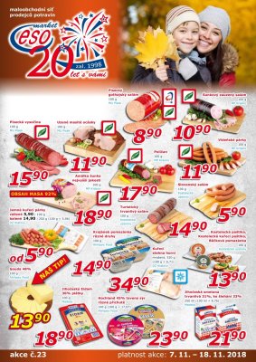 akční leták ESO MARKET 7.11.2018-18.11.2018