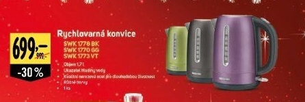 Rychlovarná konvice Sencor SWK 177