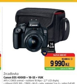 Fotoaparát Canon EOS 4000D