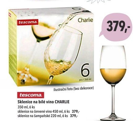 Sklenice na bílé víno Charlie Tescoma