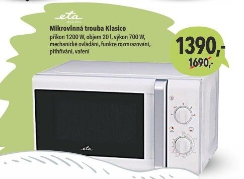 Mikrovlnná trouba Eta Klasico 0208 90000