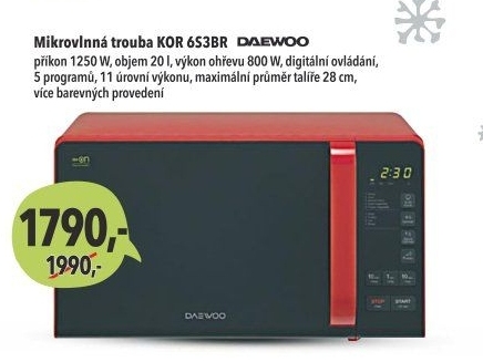 Mikrovlnná trouba Daewoo KOR 6S3BR