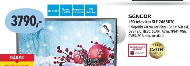 LED televize SLE 2465DTC Sencor