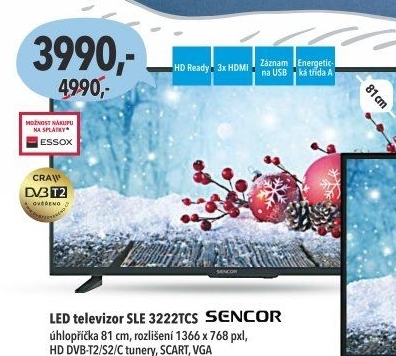 LED televize Sencor SLE 3222TCS