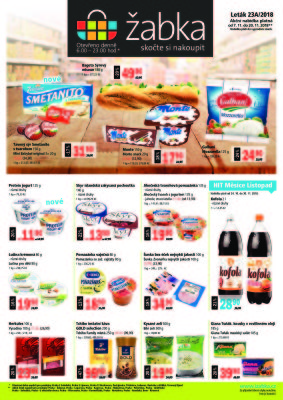 akční leták Žabka 7.11.2018-20.11.2018
