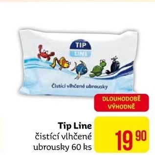 Vlhčené ubrousky dětské Tip Line