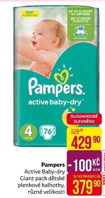 Pleny dětské Pampers Active Baby Dry