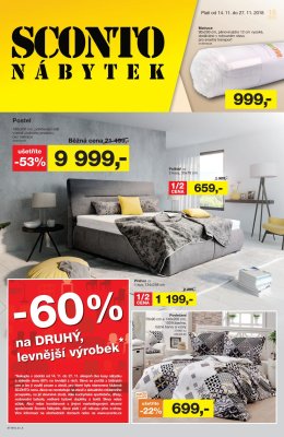 akční leták Sconto nábytek 14.11.2018-27.11.2018