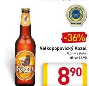 Pivo Velkopopovický Kozel