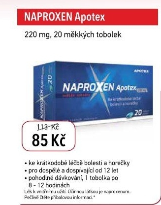 Tobolky proti bolesti Naproxen Apotex