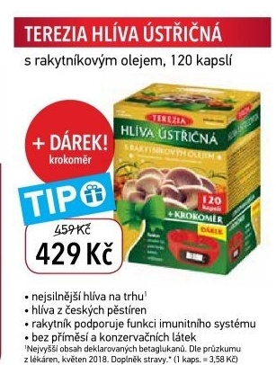 Doplněk stravy Hlíva ústřičná s rakytníkovým olejem Terezia Company