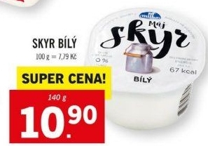 Dezert zakysaný bílý Můj Skyr 0% Milko