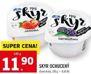 Dezert zakysaný ochucený Můj Skyr 0% Milko