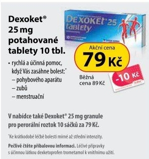 Tablety proti bolesti Dexoket
