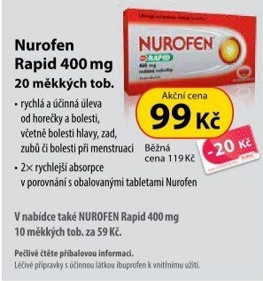 Tablety proti bolesti Nurofen Rapid