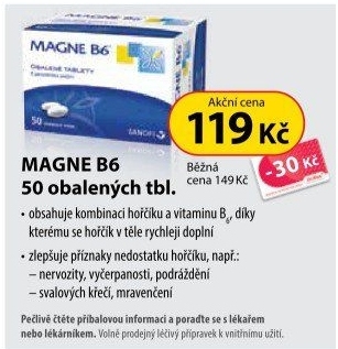 Doplněk stravy Magne B6 Sanofi