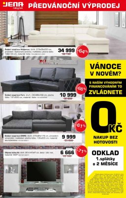 akční leták Jena nábytek 3.12.2018-23.12.2018