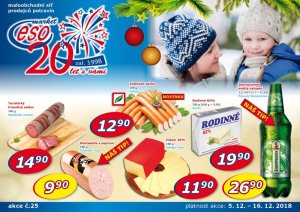 akční leták ESO MARKET 5.12.2018-16.12.2018