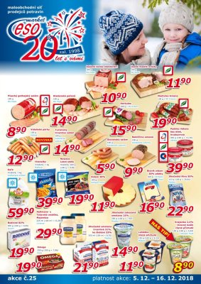 akční leták ESO MARKET 5.12.2018-16.12.2018