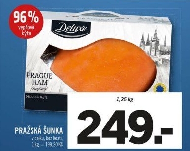 Šunka pražská vcelku Deluxe
