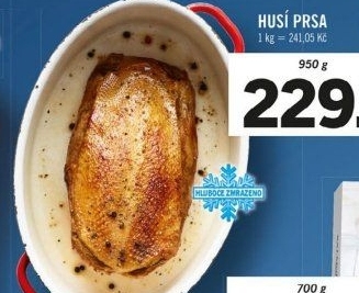 Prsa husí mražená