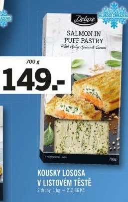 Losos v listovém těstě mražený Deluxe