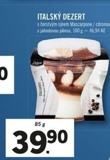 Dezert italský ve skle Deluxe