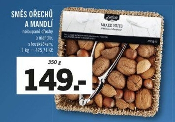 Směs ořechů a mandlí s louskáčkem Deluxe
