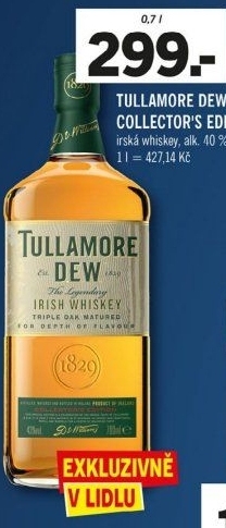 Whisky irská Tullamore Dew