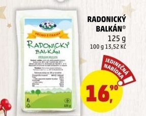 Sýr Radonický balkán Mlékárna Radonice