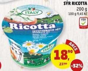 Sýr Ricotta Italy