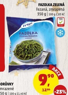 Fazolky zelené řezané mražené Frigo