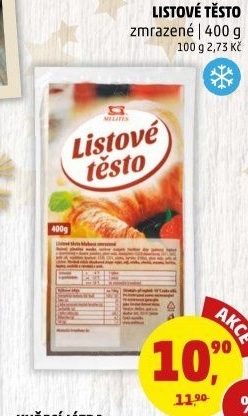 Těsto listové mražené Melites