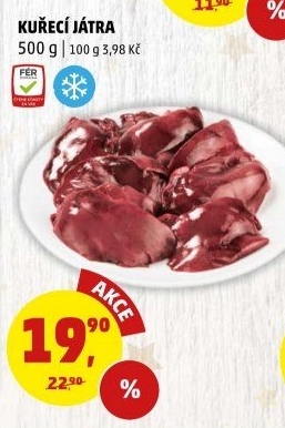 Játra kuřecí mražená