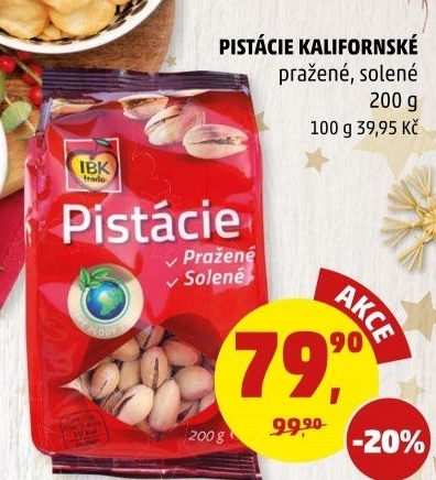 Pistácie Kalifornské pražené IBK Trade