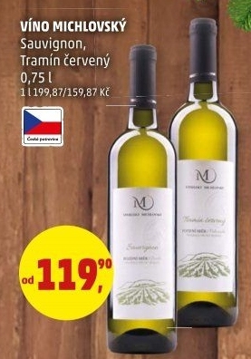Víno Sauvignon Vinselekt Michlovský