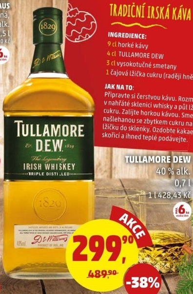 Whisky irská Tullamore Dew - Penny Market akcniletaky.com