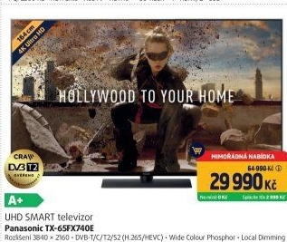 Smart Ultra HD televize Panasonic TX-65FX740E