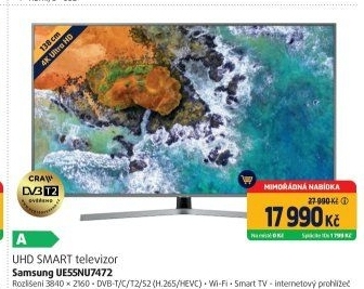 Smart 4K LED televize Samsung UE55NU7472
