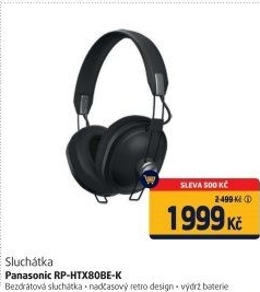 Sluchátka přes hlavu Panasonic RP-HTX80BE-K